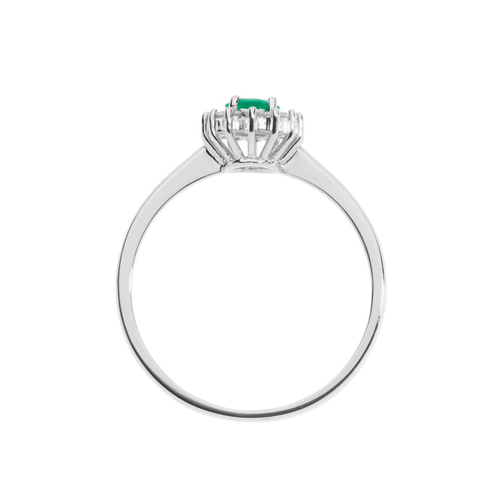 Comete Ring i guld, diamanter og oval smaragd ANB2574S3