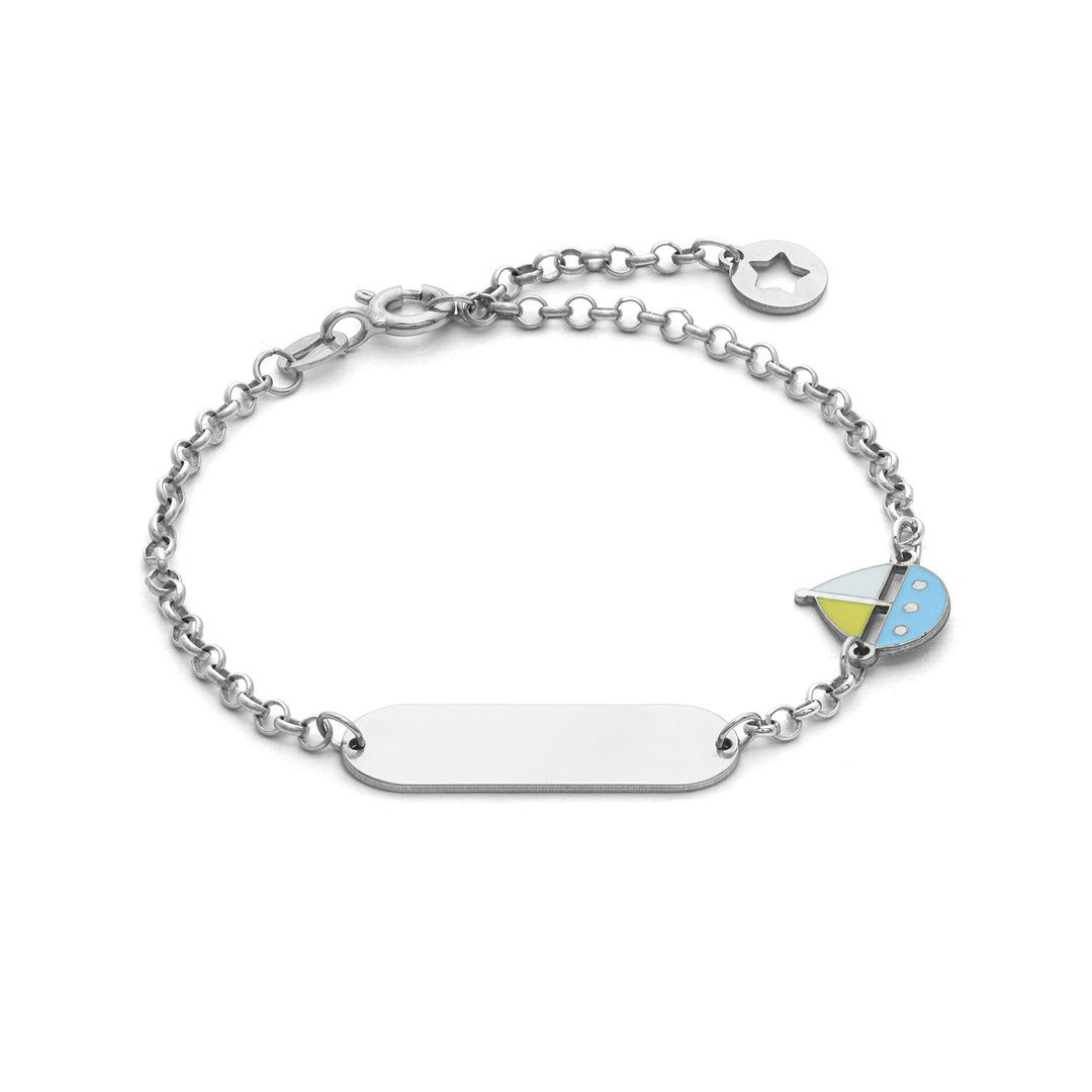 Comete Silberarmband mit farbigem Boot BRA263