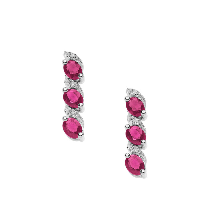 Comete Orecchini Trilogy con Rubini e Diamanti ORB1089
