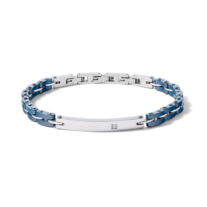 Comete Steel a modrý keramický náramek UBR1071