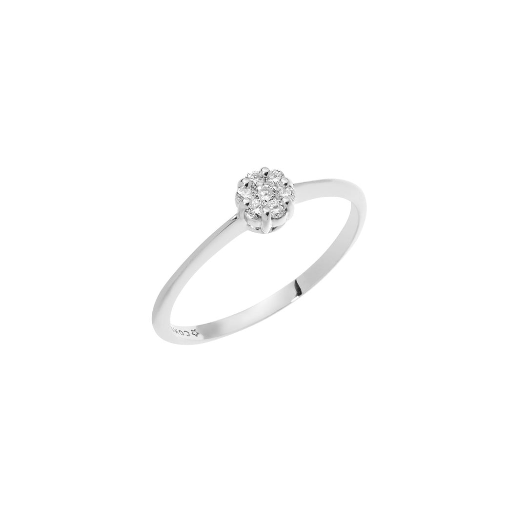 Prsten z růžového zlata Comete s diamanty ANB2546