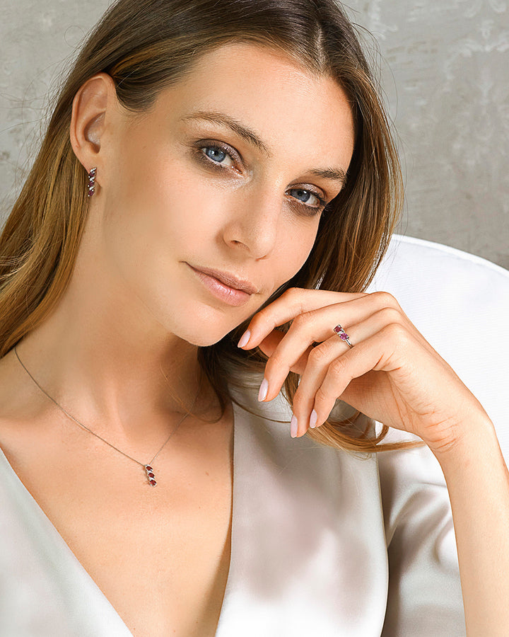 Comete Orecchini Trilogy con Rubini e Diamanti ORB1089
