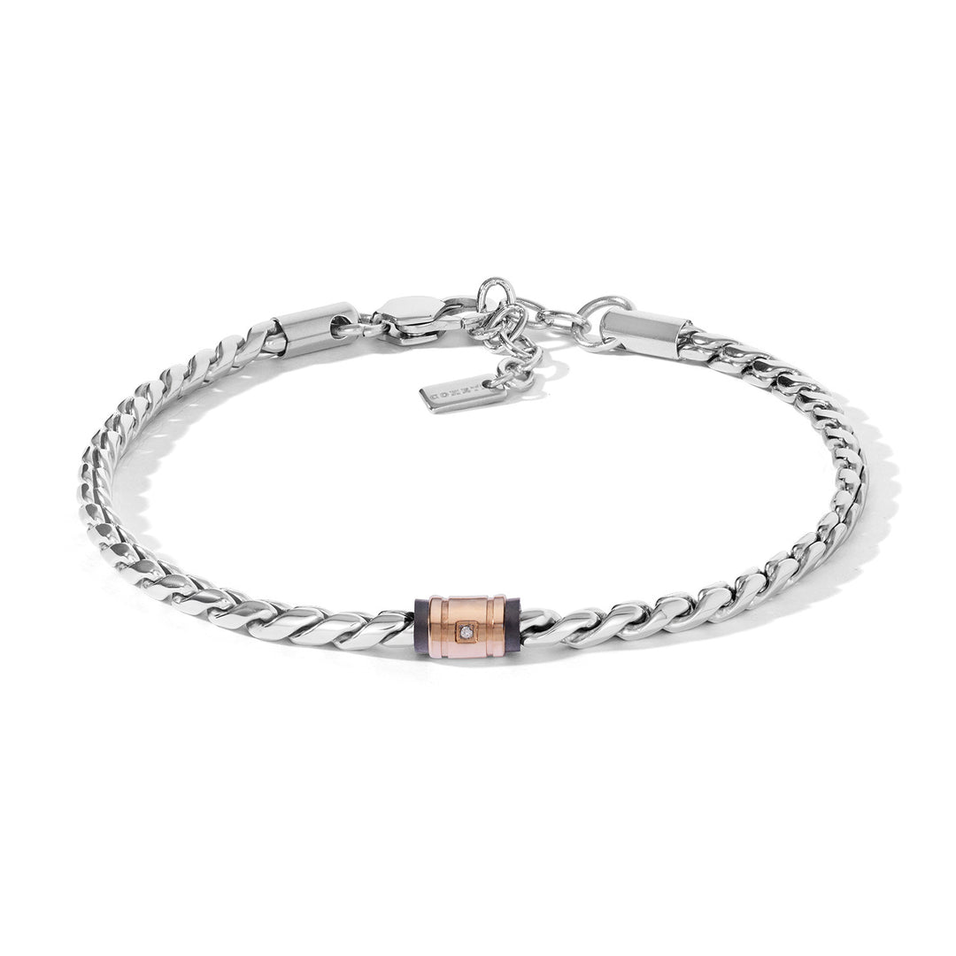 Comete armbånd i stål, diamant og rosa og svart PVD UBR1319