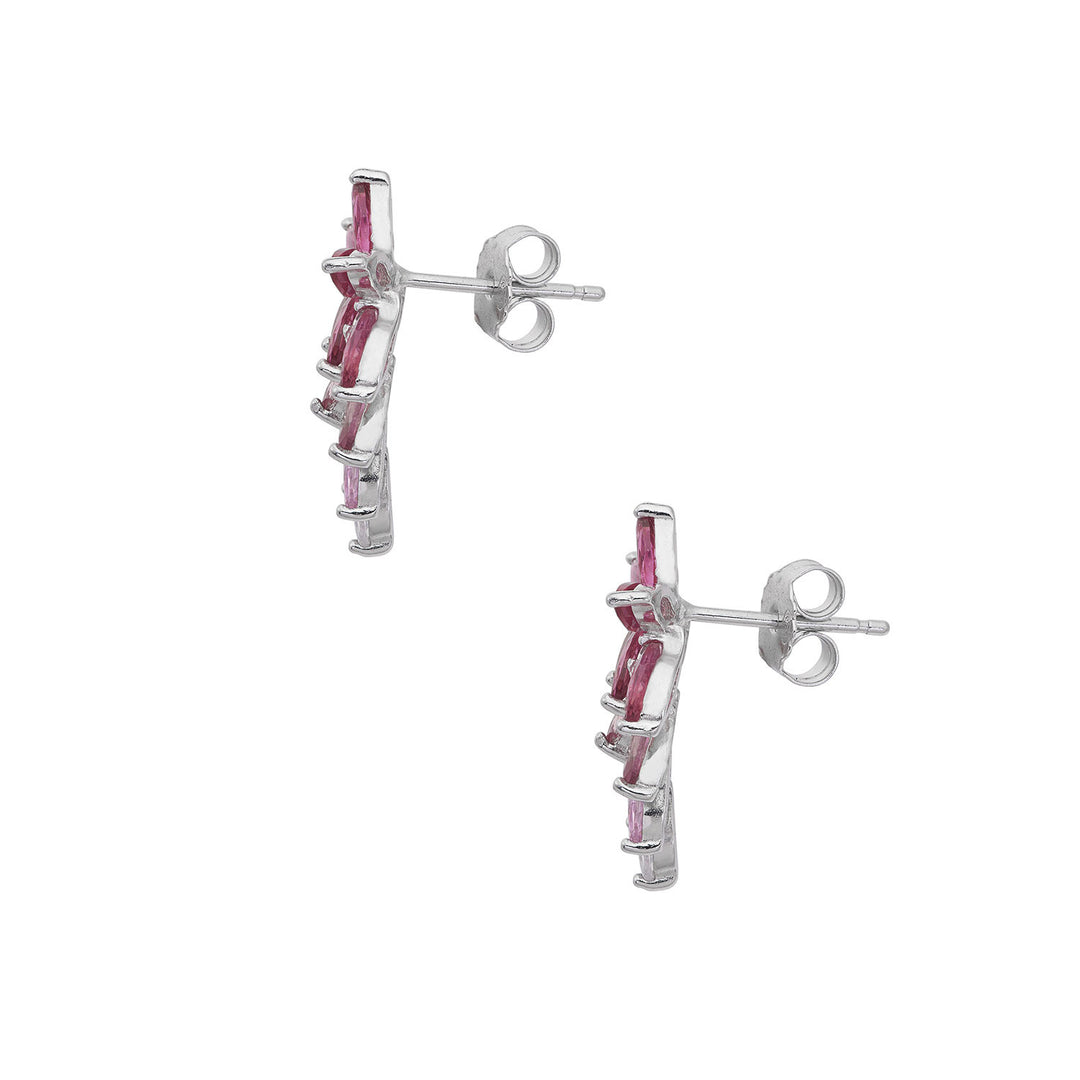 Comete örhängen i rosa degradé zirkoner 925‰ Silver ORA212