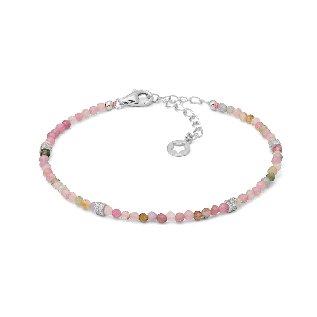 Pulsera Comete en plata 925 ‰ con turmalina multicolor y circonitas BRA293