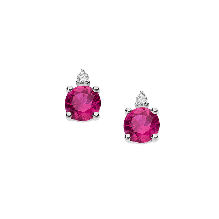 Comete Orecchini in Oro Diamanti e Rubini tondi ORB882