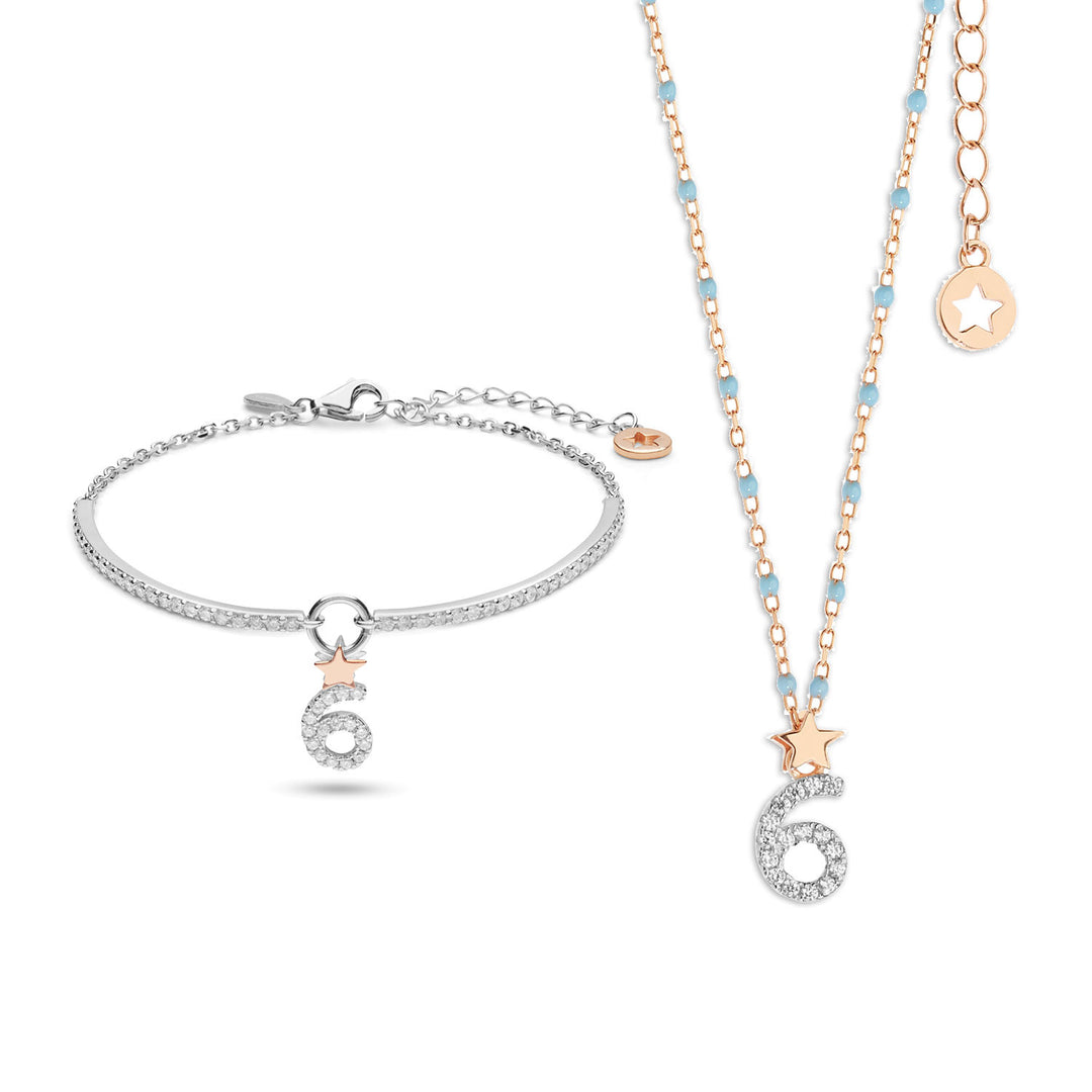 Comete Collana e bracciale in Argento numero 6 KIT204208