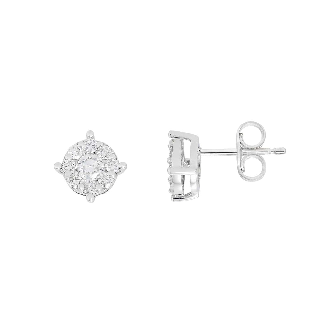 Comete øreringe i 750‰ hvidguld og lyserøde diamanter ORB1156