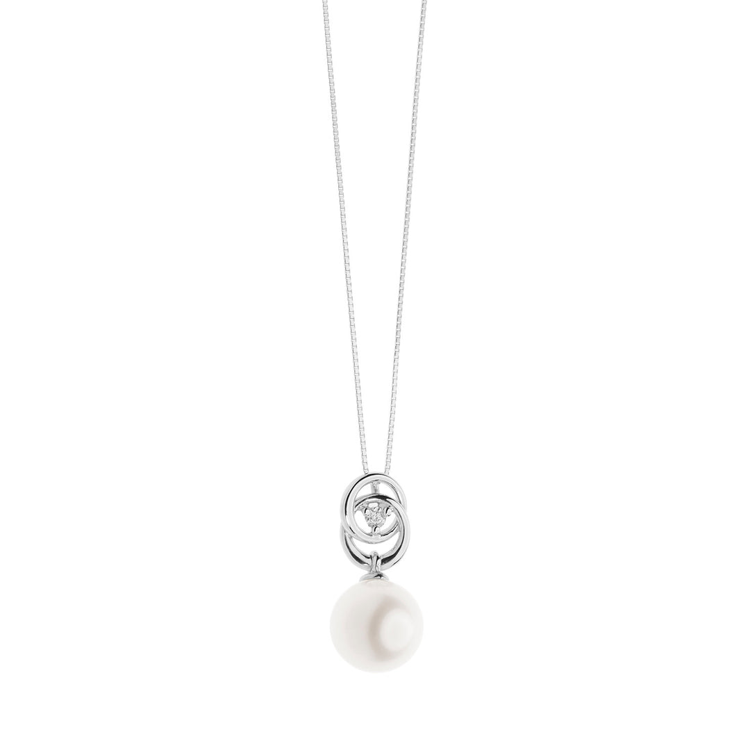 Comete Girocollo Perla in Oro e Diamante GLP579