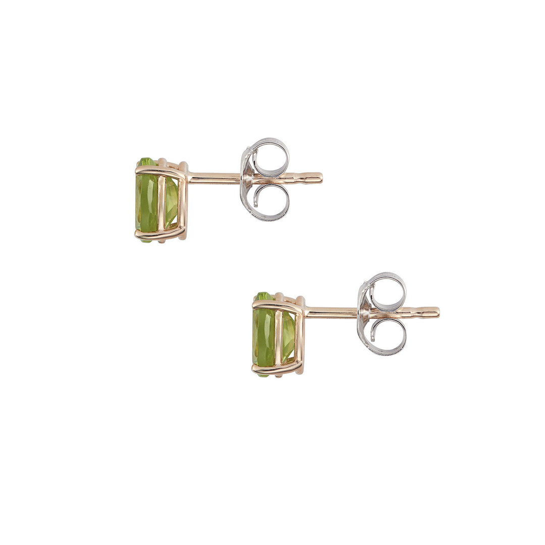 Comete Oval küpeler ‰750 pembe altın ve Peridot ORB1112