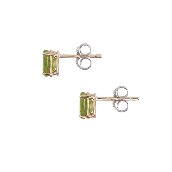 Comete Oval küpeler ‰750 pembe altın ve Peridot ORB1112