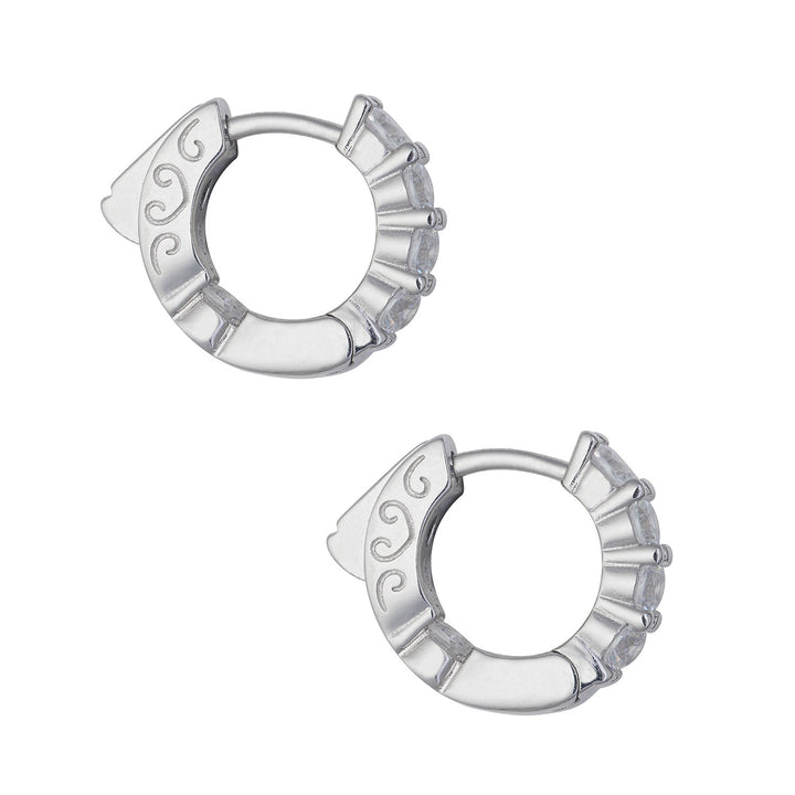 Comete Orecchini in Argento small e Zirconi bianchi ORA196