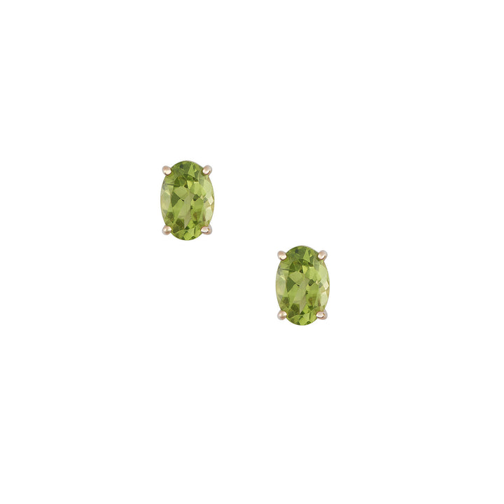 Comete Oval küpeler ‰750 pembe altın ve Peridot ORB1112