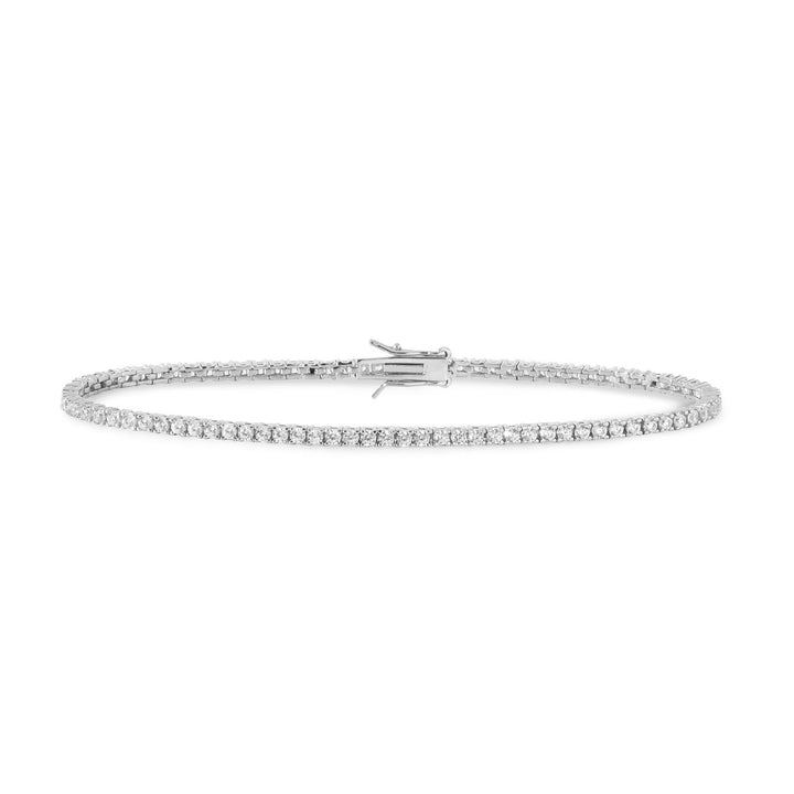 Comete Tennis en Argent et zircons blancs BRA175M16