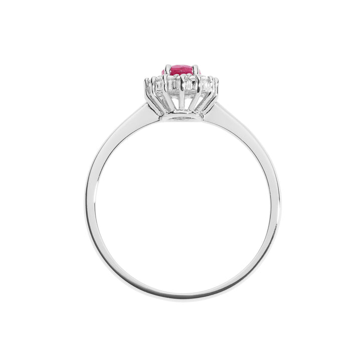 Comete Ring i guld, diamanter og oval rubin ANB 2573