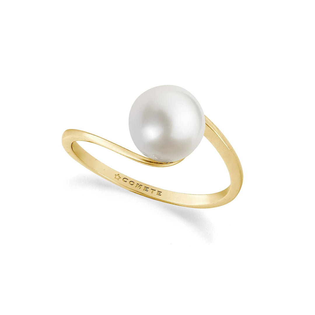 Comete Ring i 750‰ gult gull med kulturperle ANP417G