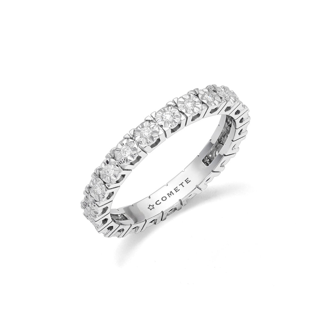 Comete-ring in 750‰ witgoud en witte diamanten ANB2685M13