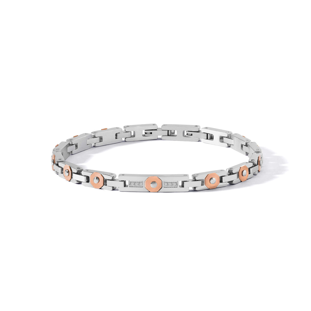 Comete armbånd i stål, rosé PVD og hvide diamanter UBR1282