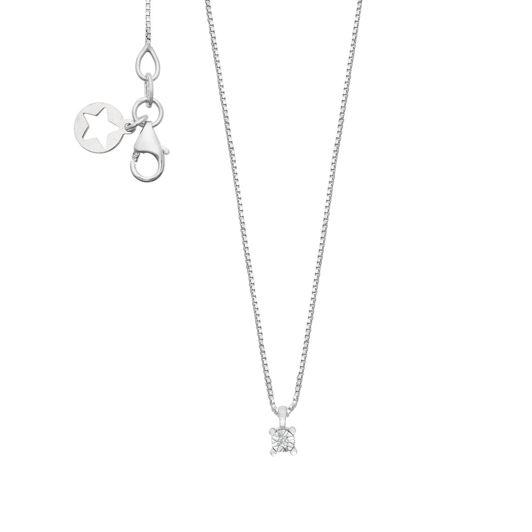 Collar Comete Oro 375 ‰ con diamantes blancos KGLB1402