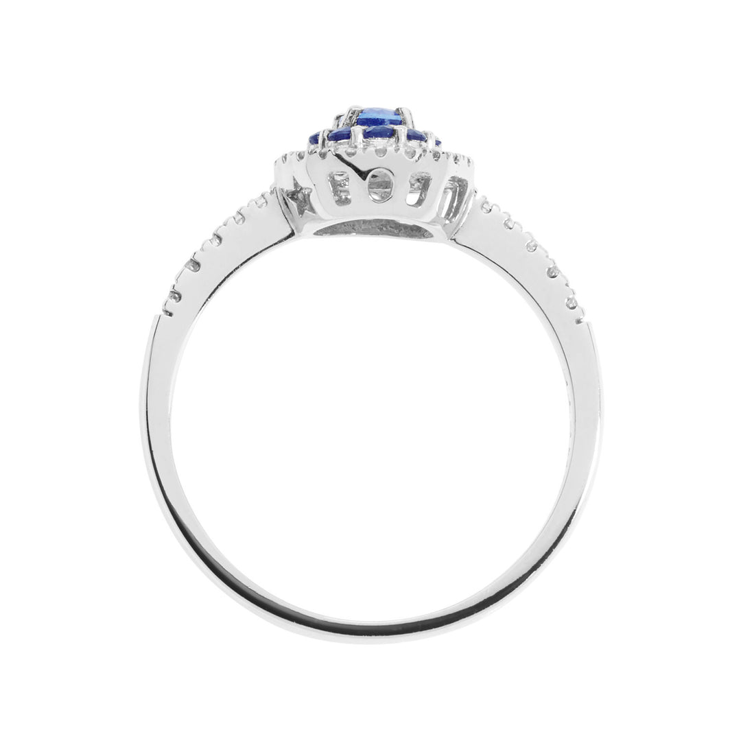 Comete Anello in Oro Diamanti e Zaffiri blu ANB2579