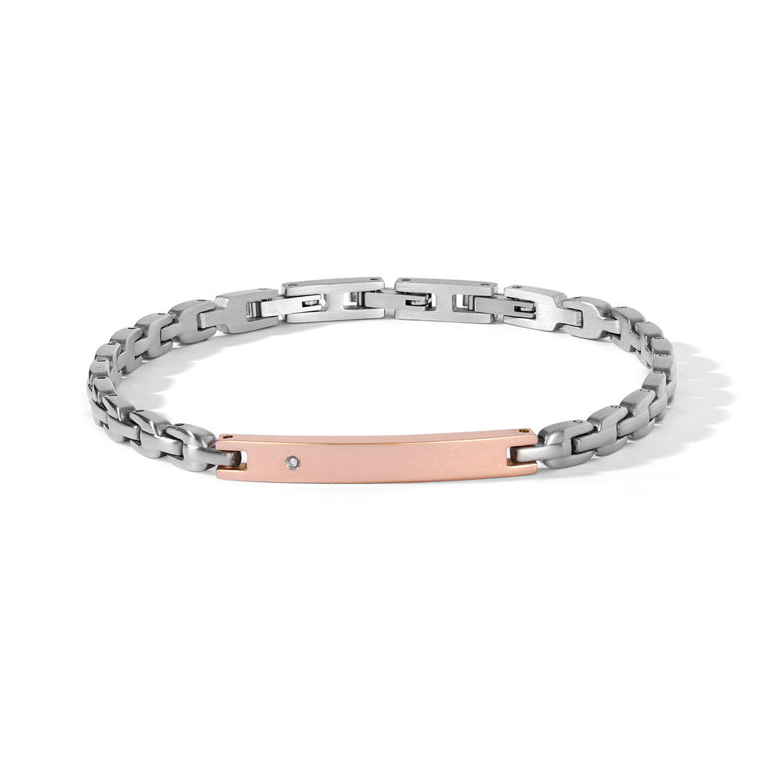 Comete armbånd i stål, rosé PVD og hvid diamant UBR1322