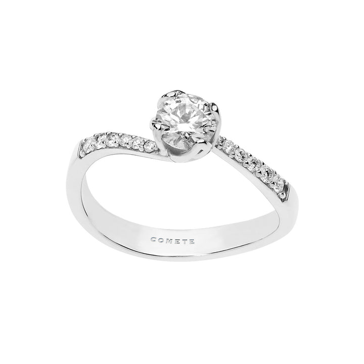 Komety Solitaire Okvětní lístky ve zlatě a diamantech ANB2387