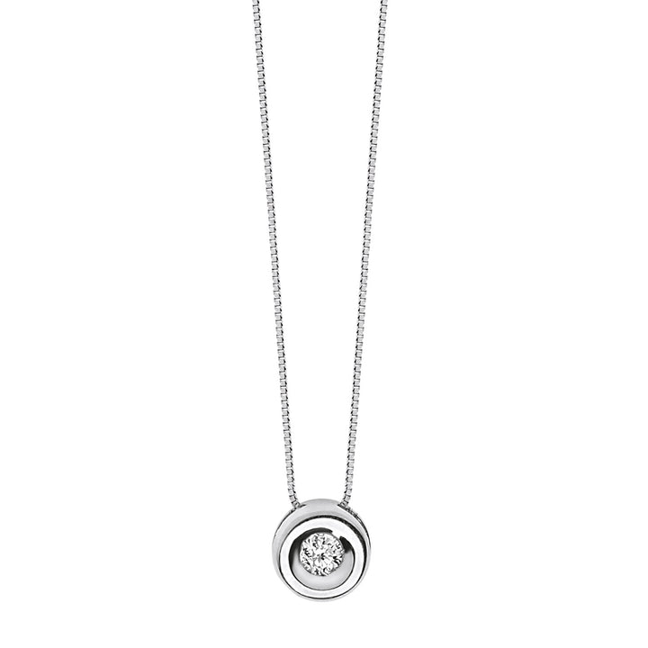 Comete Collana Punto luce tondo in Oro e Diamante GLB1419
