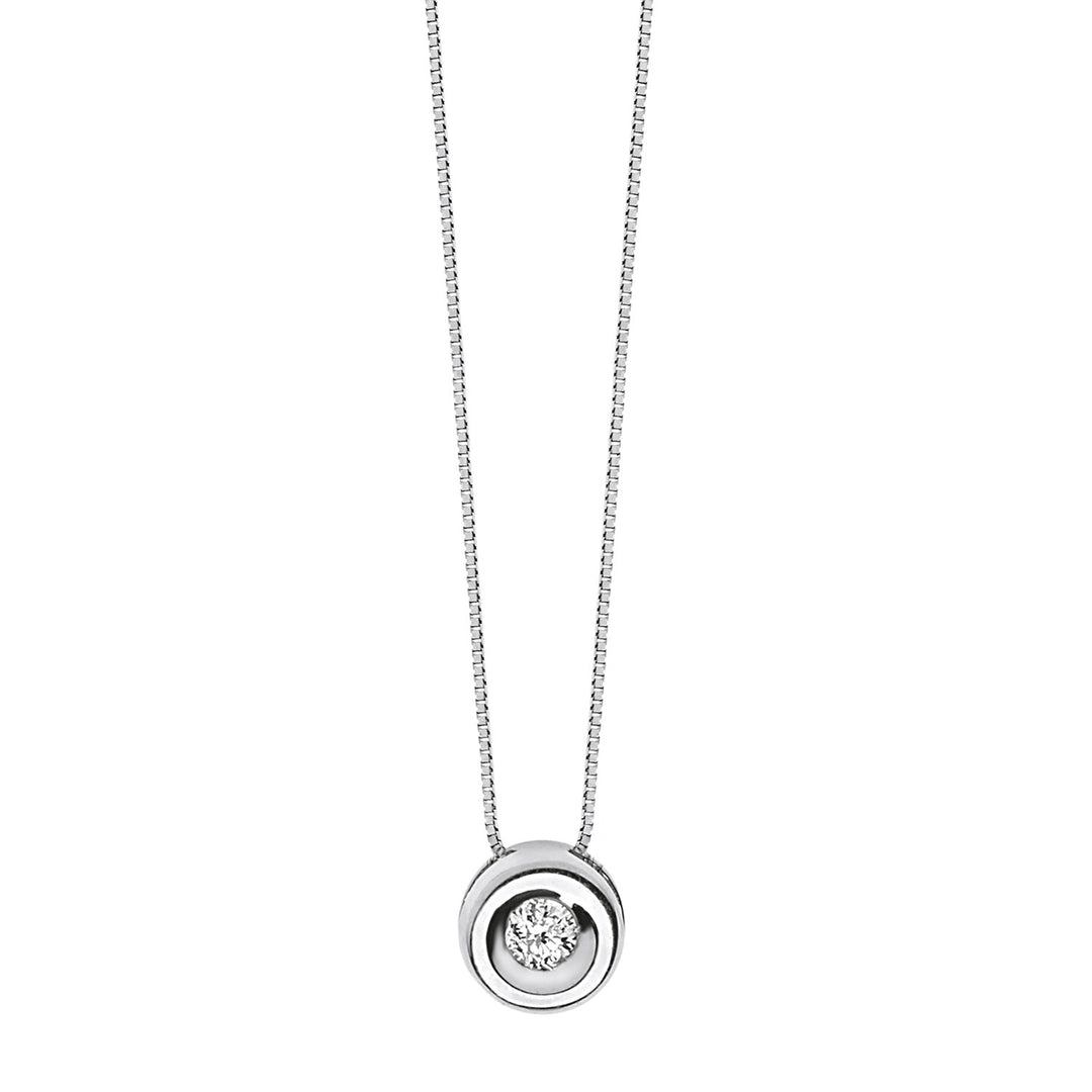 Comete Collana Punto luce tondo in Oro e Diamante GLB1415