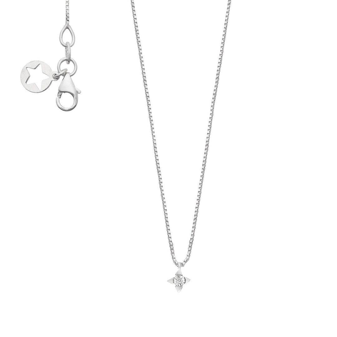 Comete-halsketting in 375‰ goud en witte diamanten KGLB1400