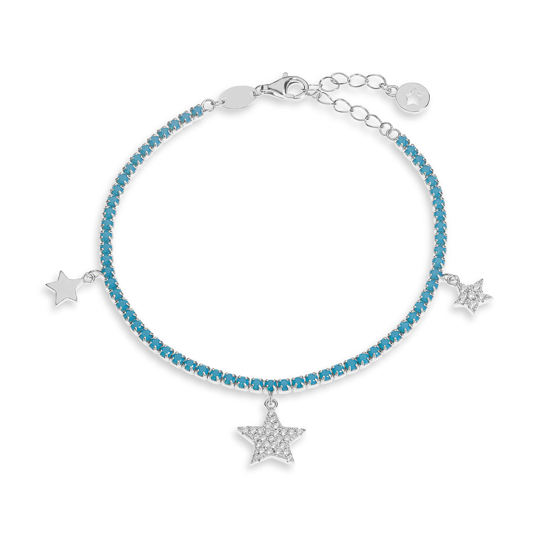 Comete Silver tenisový náramek Star BRA252