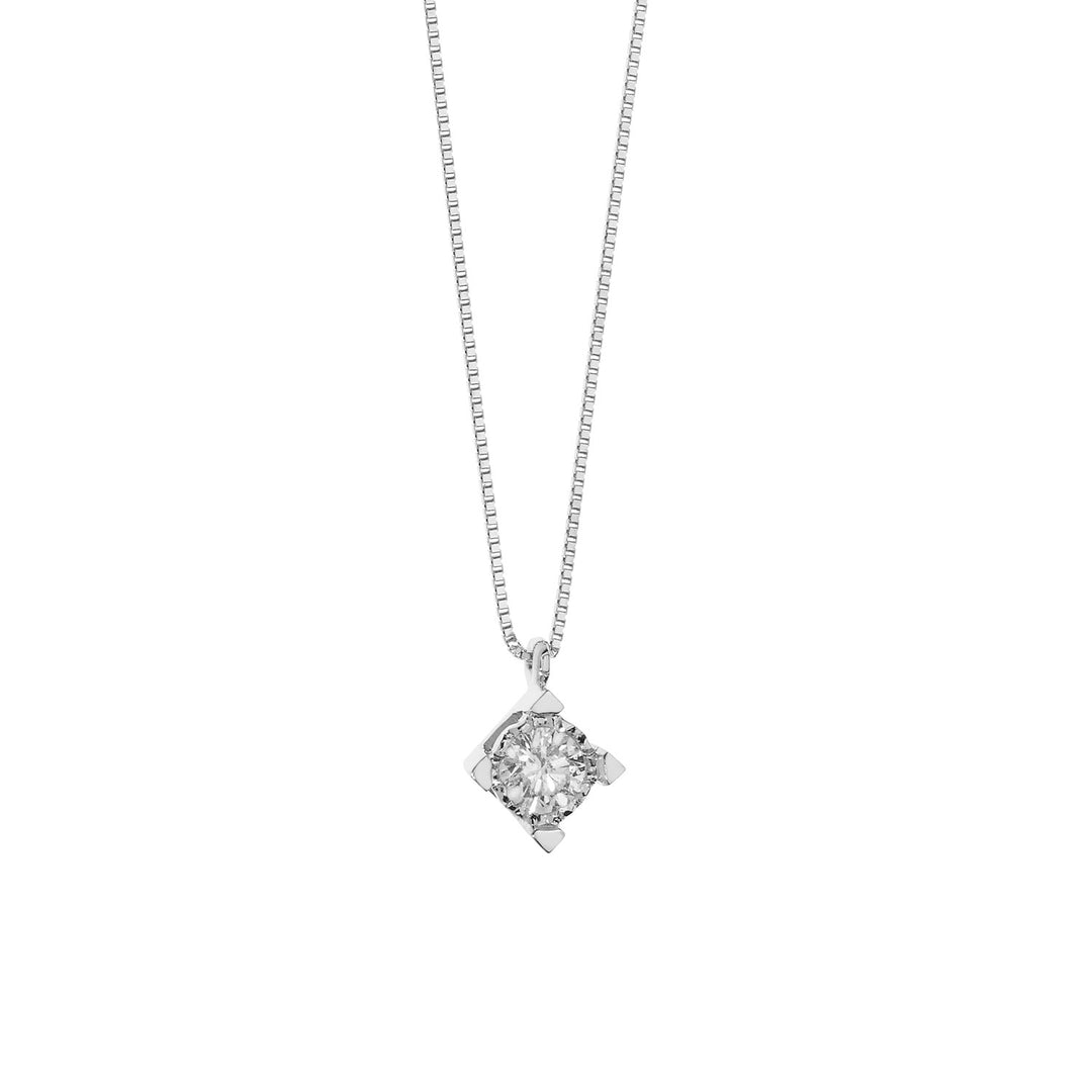 Comete Collana Punto luce diamantato in Oro e Diamante GLB1535