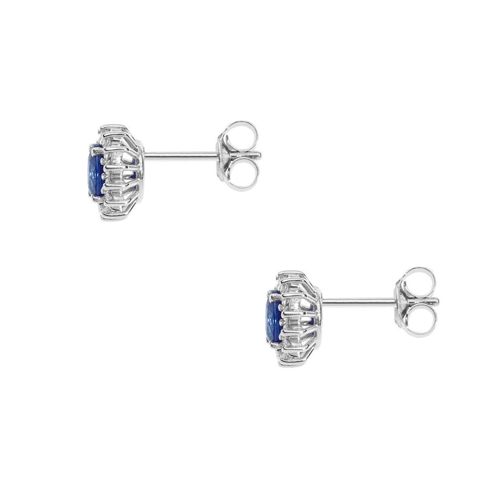Comete Orecchini in Oro Diamanti e Zaffiri blu ovali ORB1025