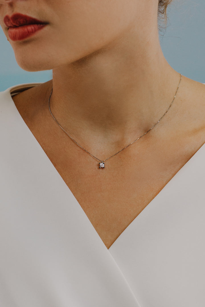 Comete Herz-Halsband aus Gold und Diamanten GLB1450