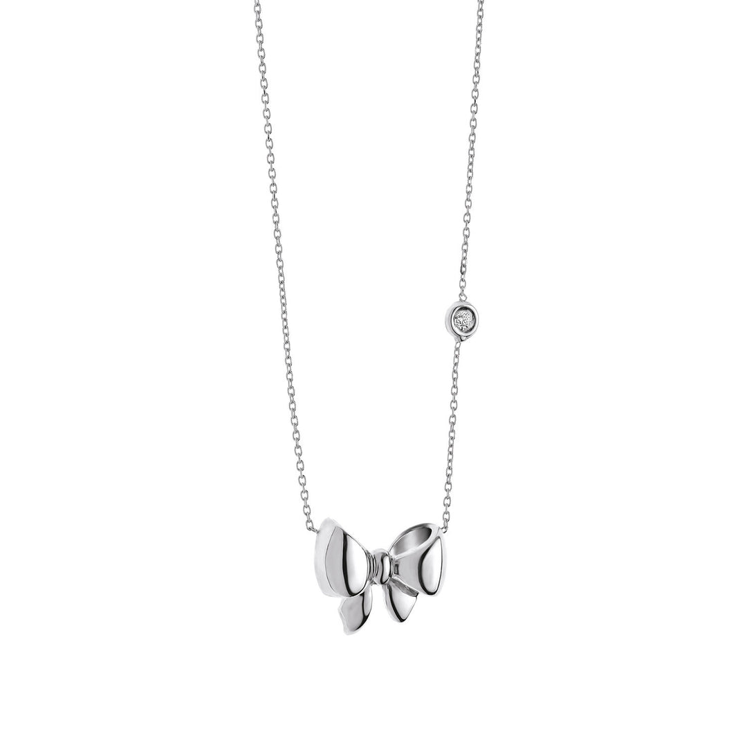 Comete Collar de oro blanco con lazo GLB792