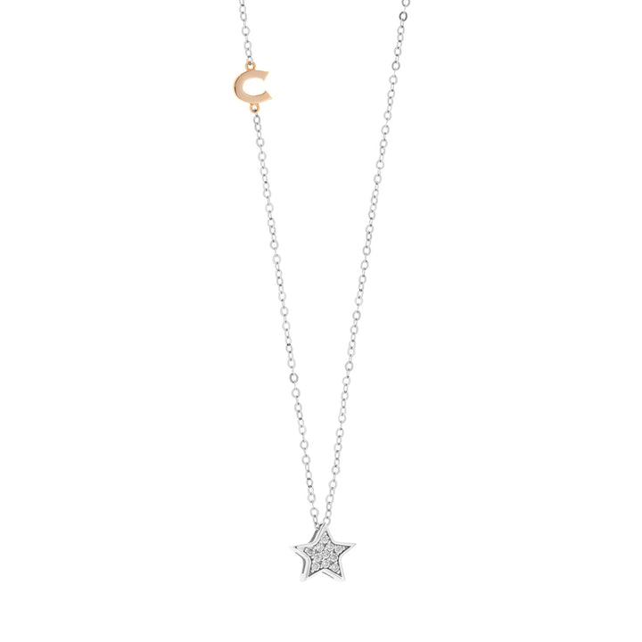 Comete Girocollo in Oro bianco e Diamanti GLB1503