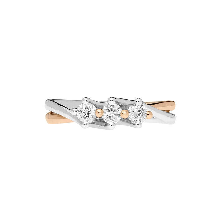 Comete Trilogy Bicolore in Oro e Diamante ANB2591