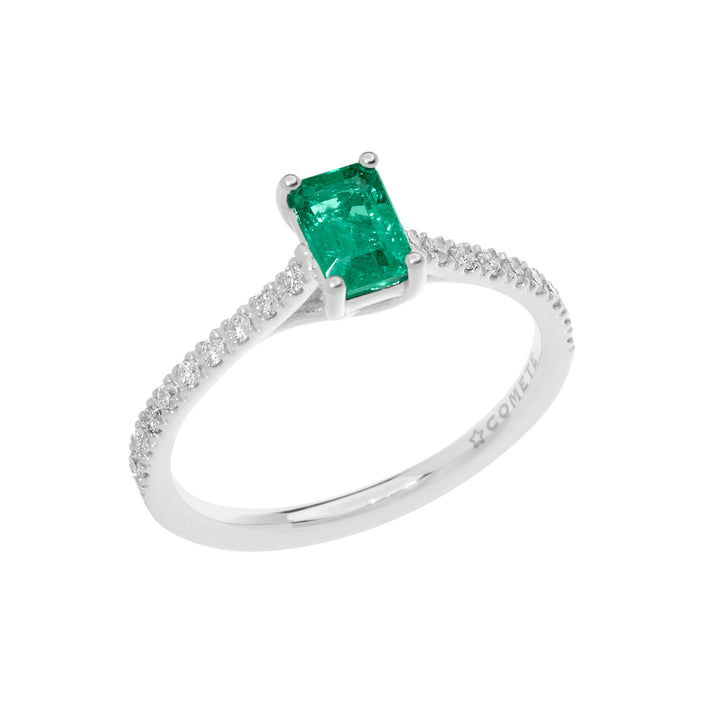 Comete Goldring mit Diamanten und Smaragd ANB2567