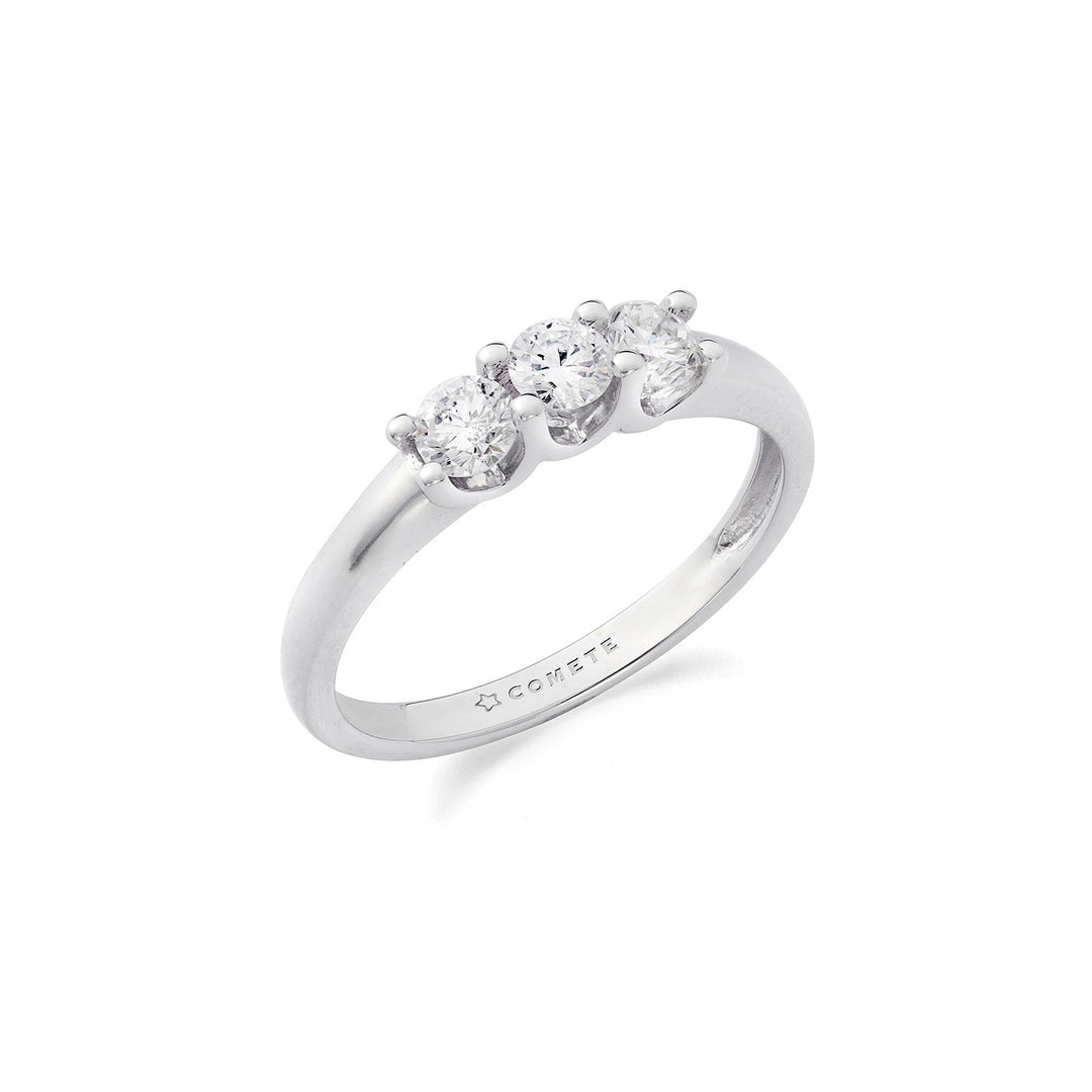 Comete Ring i 750‰ hvidguld og diamanter ANB2737