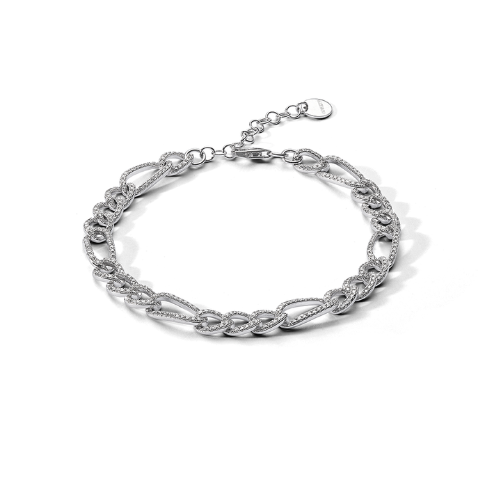 Pulsera Comete de plata 925 ‰ rodiada, circonitas blancas UBR1290
