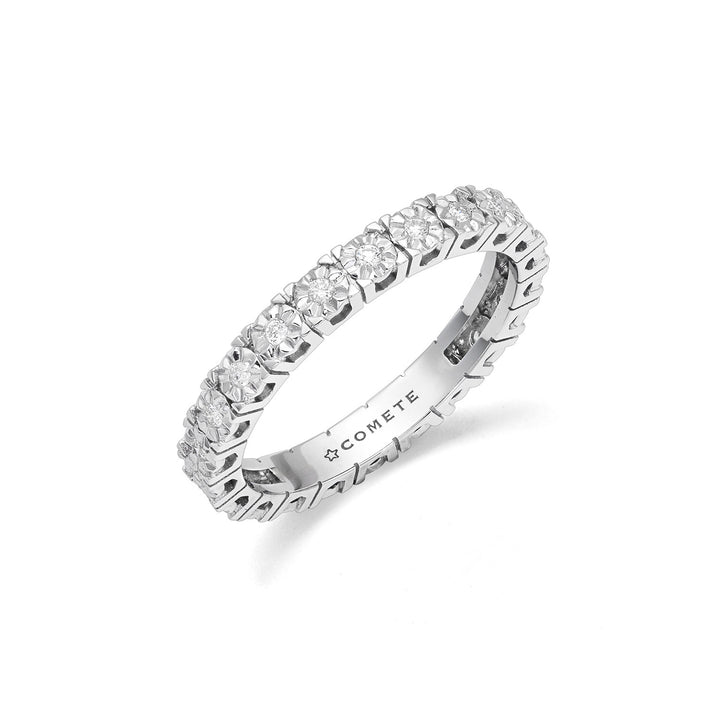 Comete Ring in 750‰ white gold and white diamonds ANB2683M13