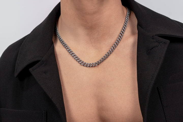 Comete Collana in Argento brunito 925‰, acciaio UGL769