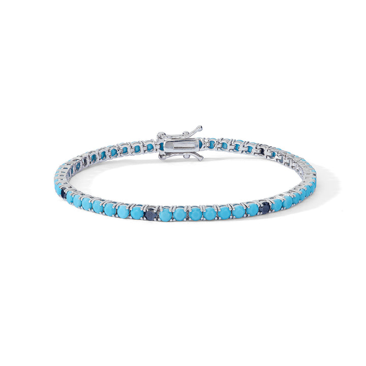 Comete Bracciale in Argento con Zirconi turchesi e neri UBR1251M20