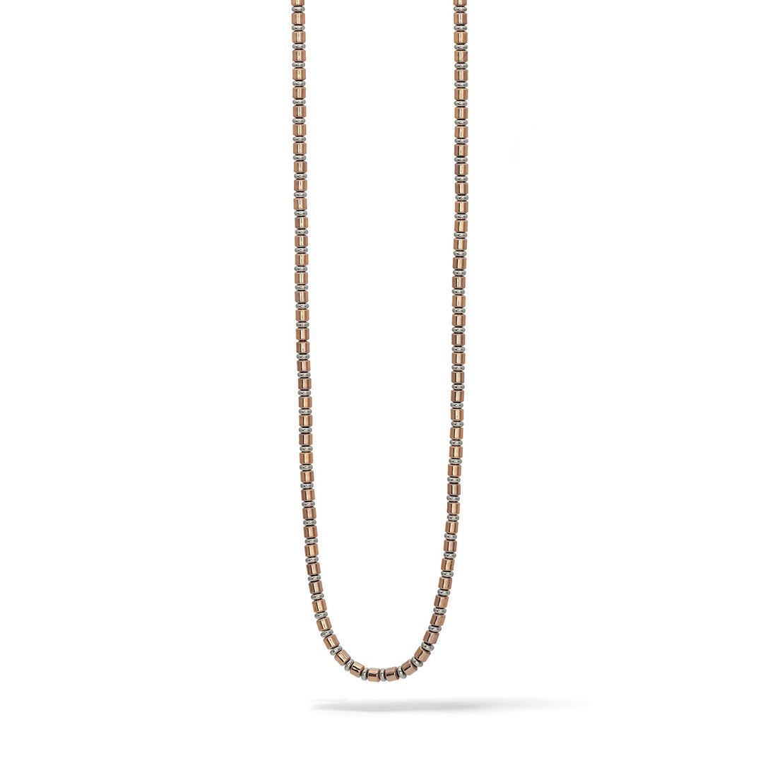 Comete Collana in Acciaio, pvd rosè ed Ematite UGL732