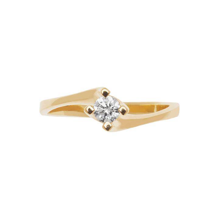 Comete Valentino Solitaire em ouro amarelo e diamante ANB1826G