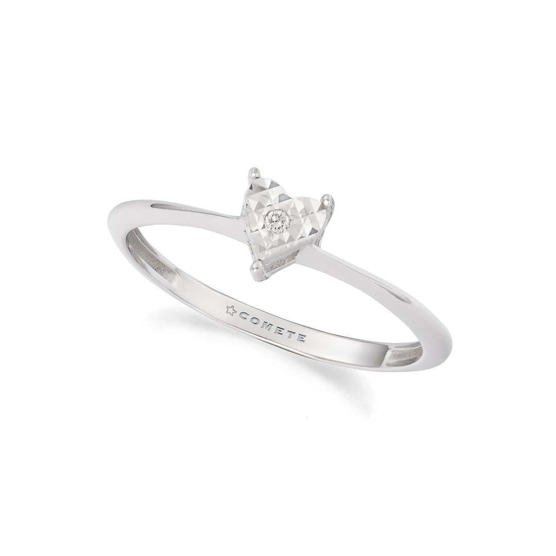 Comete Hartjesring in witgoud en diamant KANB1909