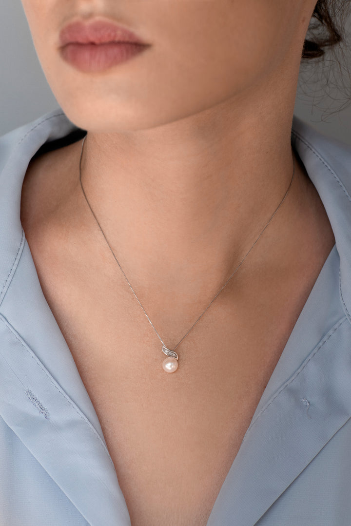 Comete Girocollo Perle in Oro e Diamanti GLP612