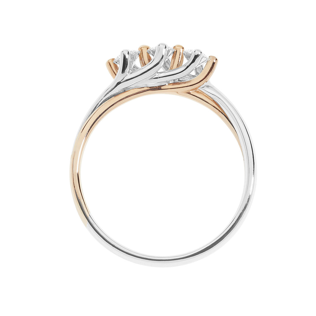 Comete Trilogy Bicolore in Oro e Diamante ANB2590