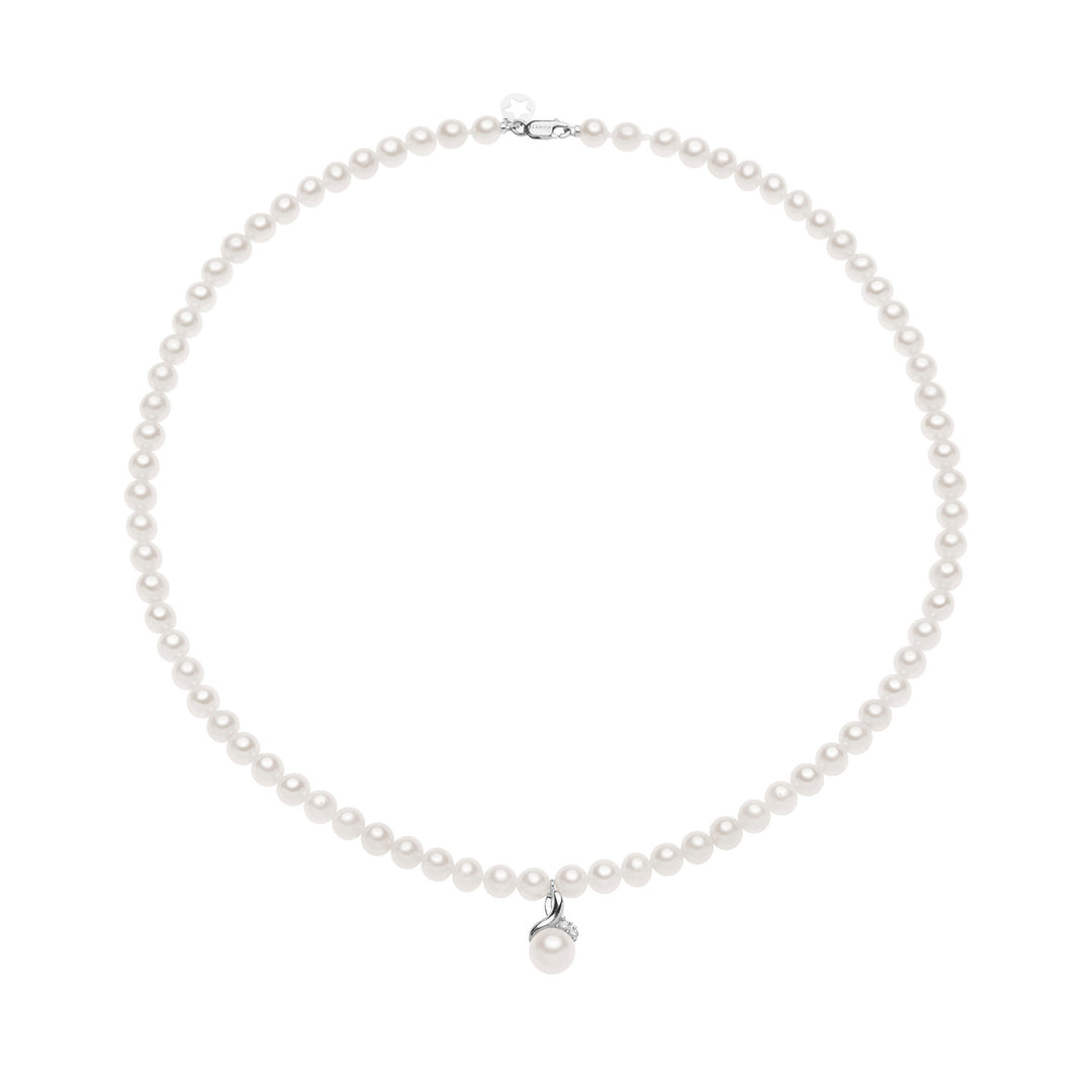 Comete Halsband i guld med pärlor och diamanter FWQ 325