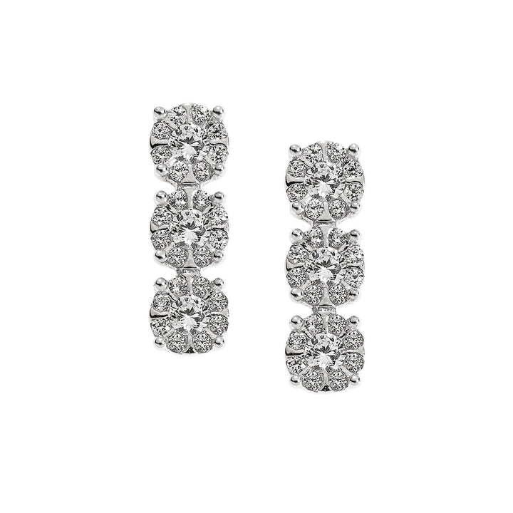 Comete Orecchini Trilogy in Oro rose di Diamanti ORB714