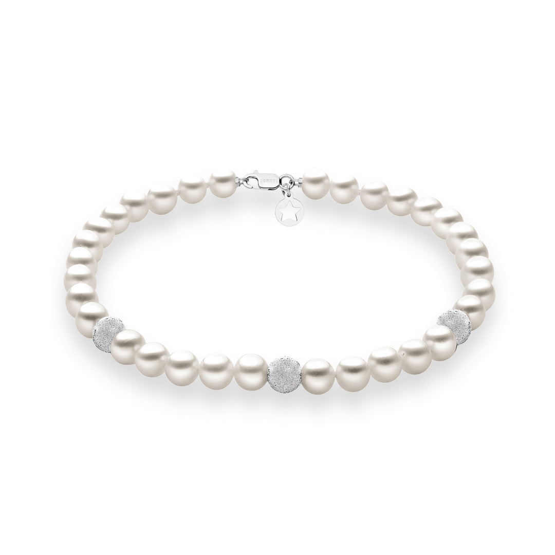 Comete Acquadolce Pearl Wire -rannekoru valkokulta BRQ190B